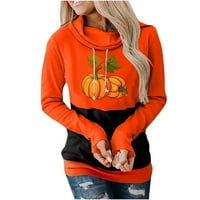 Symoidni ženski duksevi i duksevi - pulover za vrat Halloween poklon s dugim rukavima grafički tiskani