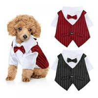 Gospodin odjeća za pse i mačka vjenčanica Svečana košulja za male pse Bowtie Tuxedo Pet outfit za mačke