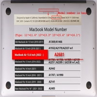 Kaishek kompatibilan je s Macbook zrakom. Rel. Model A2681, plastična poklopac kućišta tvrdog školjka, qlxl0558