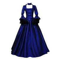 Vintage haljine za žene plus veličine Žene Vintage Retro gotičke haljine s dugim rukavima Duge haljine