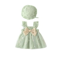 Djevojke toddlera Haljina čipkasti šešir odijelo za bebe slatko crtani meki proljetni ljetni casual