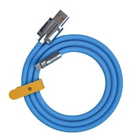 120W 6A super brzi punjenje tipa C tečni silikonski kabel Brzi USB kabl za pametnu pikselu Bold liniju za podebljanu liniju, plava 2m