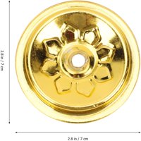 Svijećne komplet za pomoćnike za uzdržavanje svijeće Wicker Tabs: plutajući klizni disk za budističko ulje svjetiljke budistički old oltarila, zlatni mesingani držači za svijeće Metal