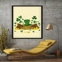 Neugodni stilovi Sretan Patrickov dan Poster Zidno umjetnost Irski kućni ured Dekor otiska Paddyjev pokloni