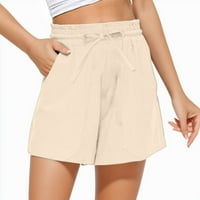 NSENDM kratke hlače za žene sa džepovima Loose Fit ženske vučne posteljine Bermuda šorc za žene Elastični