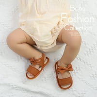 Mišuowi Baby Gumeni dječaci luk meke sandale Ljetne djevojke Sole hodanje neklizajuće cipele ravne bebe