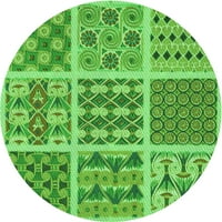 Ahgly Company u zatvorenom okruglom uzorku smaragdne prostirke zelene površine, 4 'runda