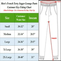 Muška vitka-fit francuska Terry Jogger Lounge Hlače