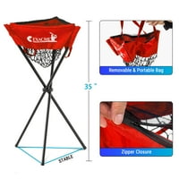 Exacme 7 '× 7' bejzbol softball udara s nagibom mrežom sa zonama štrajka, tee, caddy i torbu za nošenje, bejzbol vežbanje, BS084