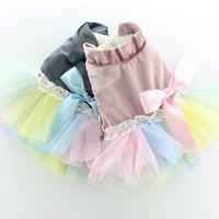 Suknja za kućne ljubimce Multi-Color Hem dress-up Mekak teksture Psi za kućne ljubimce Tulle Princess