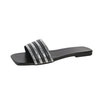 Zunfeo Womens Flat Cipele- Vanjske papuče Otvorene nožne sandale Ležerne prilike Comfy Par papuče Crna 7