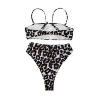 Ženski set bikinija visokog struka Push up Tummy Control kupaći odijela Print Beach odjeća Bikini set