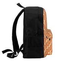 Geometrijska torba za laptop zigzag stila za žene, školska knjiga lagana ruksaka za putni ležerni ravni