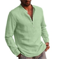 Labakihah majica za muškarce Muške modne casual Jednostavno udobne košulje od pune boje Top Green XXL