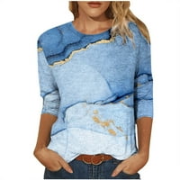 Ženska klasična majica s dugim rukavima Casual Graphic Crewneck Loose dugih rukava pulover majice