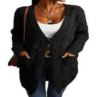 Veatzaer ženski povremeni modni dugi rukav džemper od kardigana s dugim rukavima