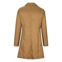 AWDENIO WOMENS Blazer jakne za čišćenje ženske seksi modne modne V-izrezom čvrstog dugih rukava džep