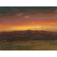 Frederic Edwin Church Black Moderna uokvirena muzejska umjetnička ispisa pod nazivom - zalazak sunca