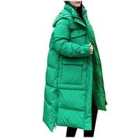 Dolkfu Woman zimska jakna Ženski povremeni patentni patentni patentni pamučni jakni na kaputu sa kapuljačom
