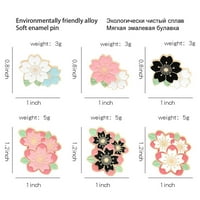 Cherry cvjetni broš, legura značke estetske nakit rever igle, emajl pin za djecu ženske djevojke rođendanski
