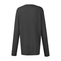 Ženske modne džempere za žene plus veličine dugih rukava Plit košulje od pulover V CAT H COLL KNIT KNJIGA