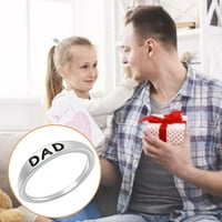 Prstenovi za dan svog oca za dan legure srebrnog nakita moda retro srebrna očev pismo prsten šarm muški