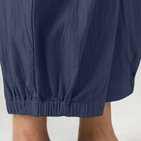 Ženske hlače Ljeto Jogger Loove Solid Color džepovi Elastični struk Udobne haremske pantalone