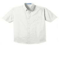 Lučka uprava odrasli muški muškarci obične košulje za lak za lakat bijeli x-veliki