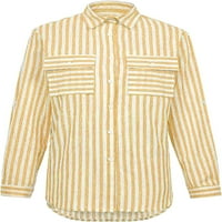 Plesleemangoos ženske bluze proljeće modni tipka s dugim rukavima dolje majice Dressy casual poslovni