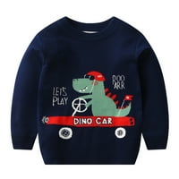 Little Boy crtić Ispis Božićni pulover okrugli ovratnik džemper Dječji festivalski poklon