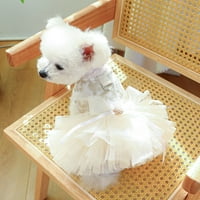 Fairnull Bupne haljina modna izvrsna hemming vez princeze pseće vjenčanica za pse mačka prerušiti se