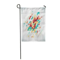 Šareni apstraktni obojen geometrijski ravni moderni mozaički poslovni poslovanje za vašu prezentaciju vrtnu zastavu Dekorativna zastava kuće baner