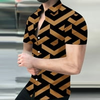 Buigttklop Nema granica Muška košulja Plus Veličina Geometrija Kratki rukav Na plaži Na plaži Ogrlica