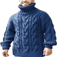 Muški džemperi Turtleneck kabel pleteni pulover dugih rukava tanak Chunky casual jesen zimski topli