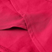 HHEI_K Ženske ljetne modne pamučne posteljine pantalone Baggy casual pantalone
