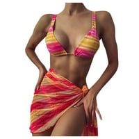 Ženski kupaći kostimi Bikini Print Set kupaći kostimu TRI BRASE HIPEWEWEWEAR