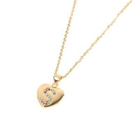 TaqqPue ogrlice za žene tinejdžerske djevojke, od nehrđajućeg čelika breskva srca ogrlica Ljubava klavikula