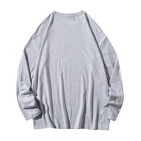 Kali_store radne košulje za muškarce muške casual t majice dugi rukav na vrhu radne pulover pulo boja