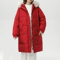 Ženski kaput zima podstavljena jakna labava zadebljana srednja i dugačka jakna od jakne na jaknu