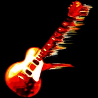 Električna gitara Fantazija MENS Crna grafički tee - Dizajn ljudi 5xl