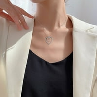 Realistična ogrlica od ogrlice od srca ogrlica sa ogrlicama Zircon ogrlica od srca nakit srčane privjeske