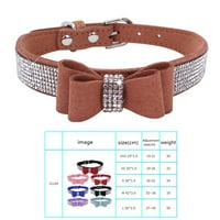 Bling Crystal CAT ovratnik Metalni podesivi štenad luk kravata Rhinestone Soft ogrlice za kućne ljubimce za male srednjeg psa