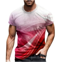 Ayolanni majica za muškarce Casual okruglog vrata 3D digitalni ispis Pulover fitness sportske kratke hlače rukave majica bluza
