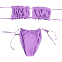 Bikini set plus veličina pokloni za žene, žene bandeau zavoj bikini set push-up brazilski kupaći kostimi
