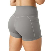 Outfmvch Yoga hlače Yoga kratke hlače Ležerne prilike SOLID HIGH PAREIX THEGGING YOGA Shorts Ženske
