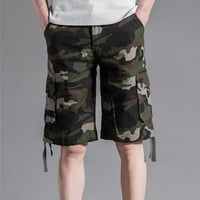 Zkozptok Teretne kratke hlače za muškarce kamuflage muti-džepovi ravno pješačenje Aktivne odjeće, vojska