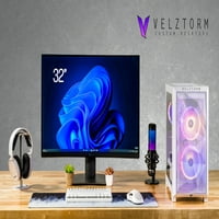 Velztorm Bijeli mini pilum Gaming Desktop, AIO, 750W PSU, AC WiFi, pobjeda kod kuće) Velz0093