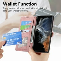 Dteck za Samsung Galaxy S Ultra novčanik od ultra novčanika, PU kožna magnetska flip futrola sa trakom