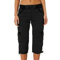 DrpGunly gaćice za žene Ženske hlače, ljetne multi džepne pantalone na otvorenom casual sportovi obrezive