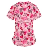 Clearsance Ljetni vrhovi za žene Trendy kratki rukav Ženski bluza Radni odjeća Grafički otisci Bluze